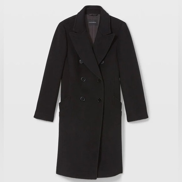 Club Monaco Double Breasted Grey Wool Coat - Picture 9 of 14